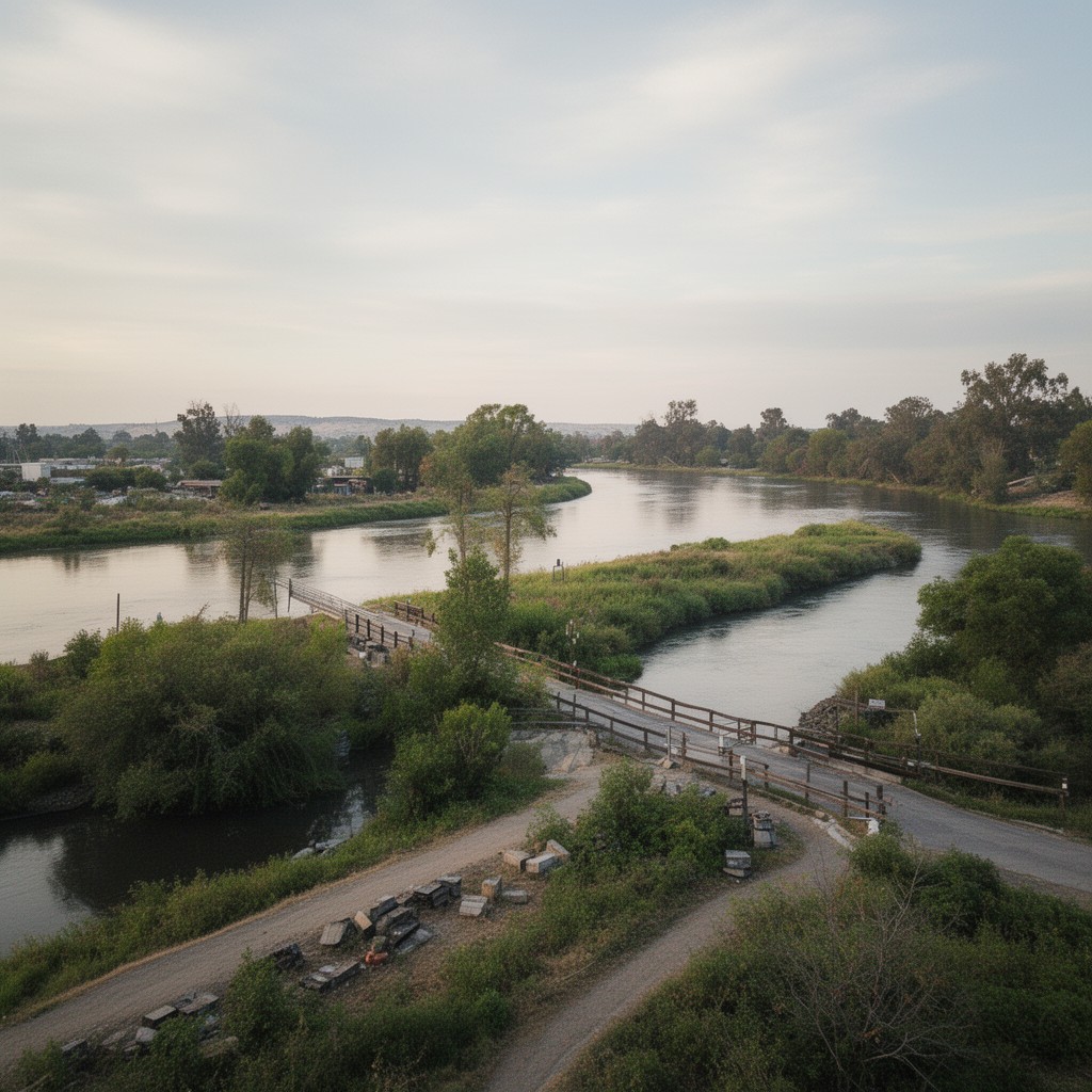 AI-generated illustration of Sacramento River