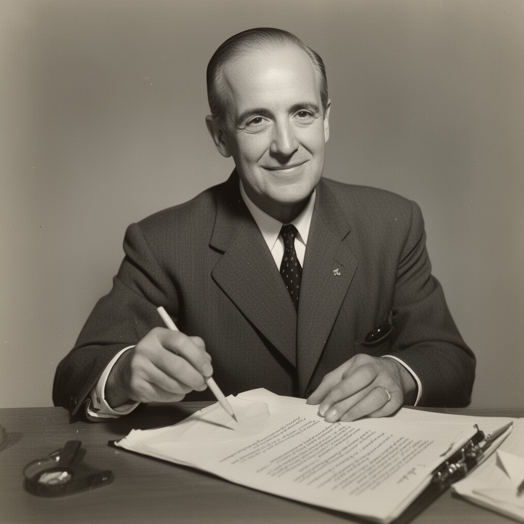 AI-generated illustration of Roy O. Disney