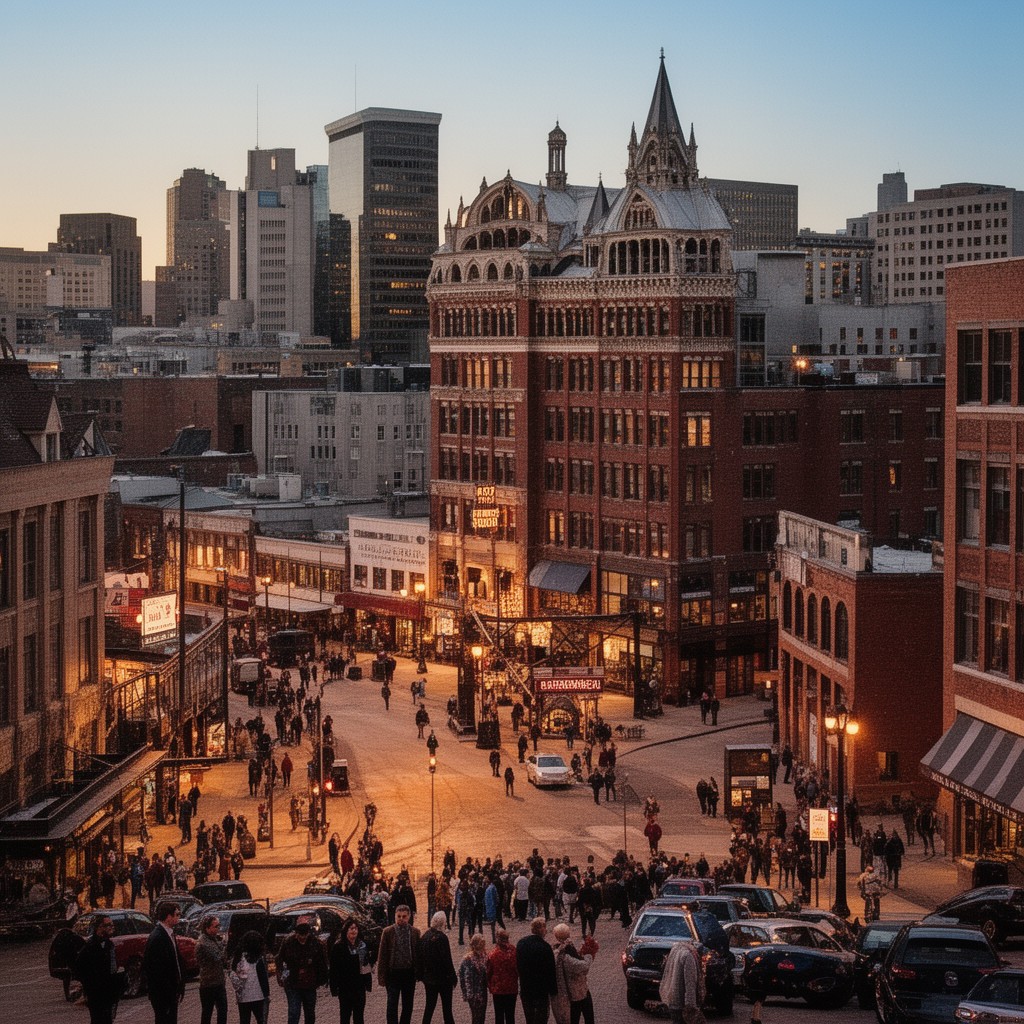 AI-generated illustration of Marquette Downtown Historic District