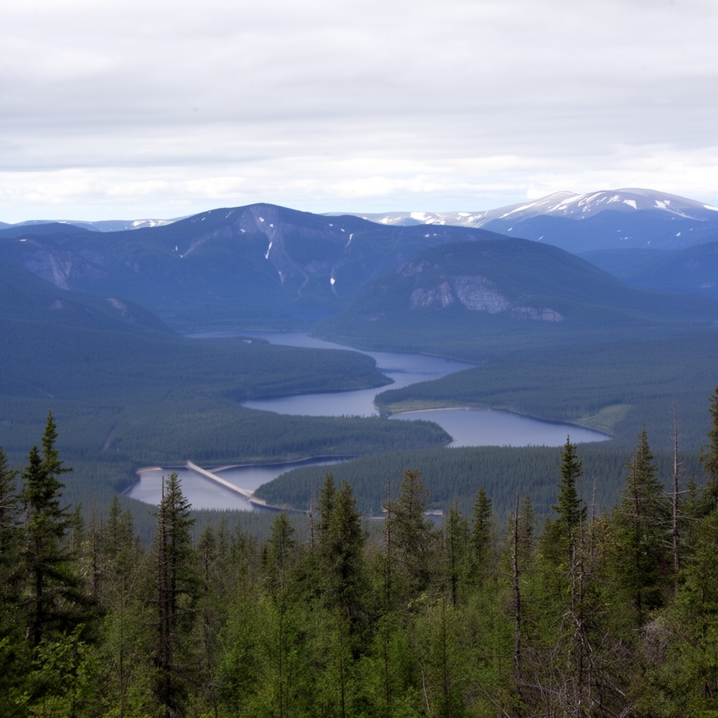 AI-generated illustration of Quebec–Newfoundland and Labrador border