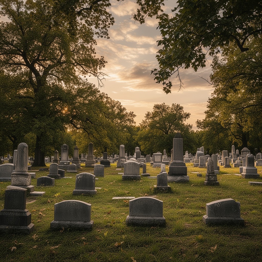AI-generated illustration of Mount Hope Cemetery, Topeka, Kansas
