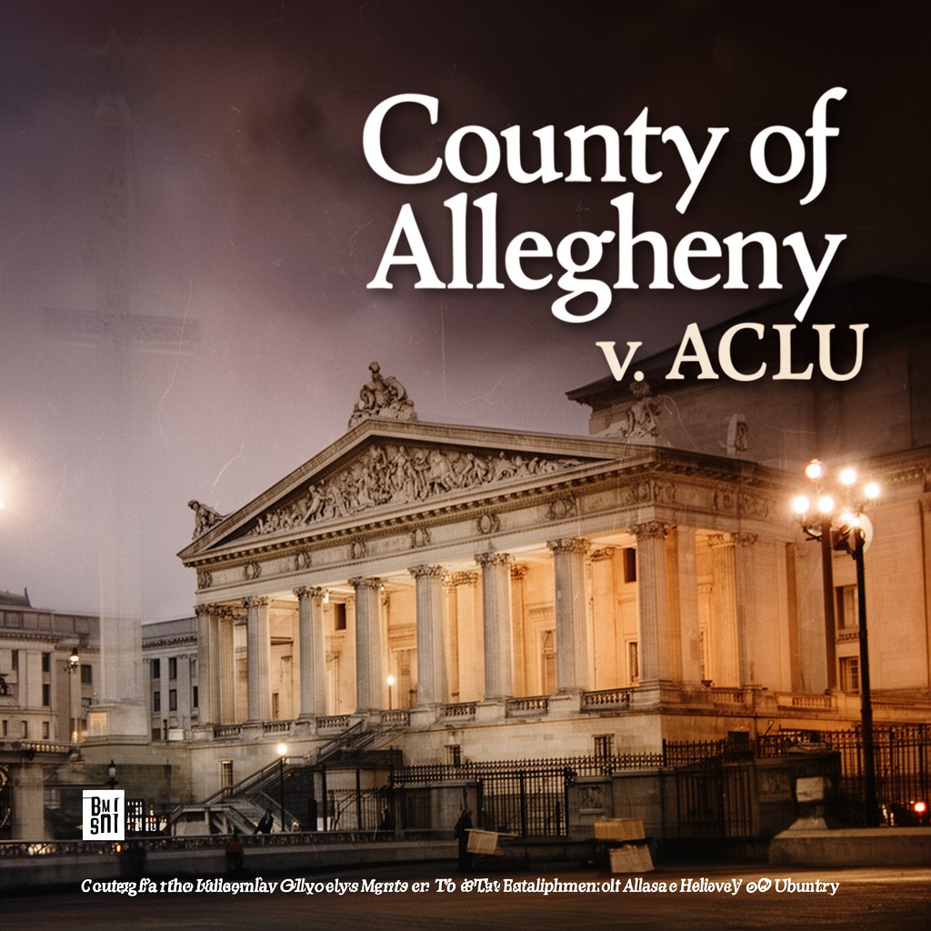 AI-generated illustration of County of Allegheny v. ACLU