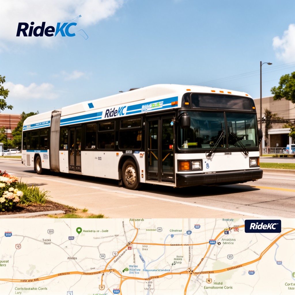 AI-generated illustration of RideKC bus system