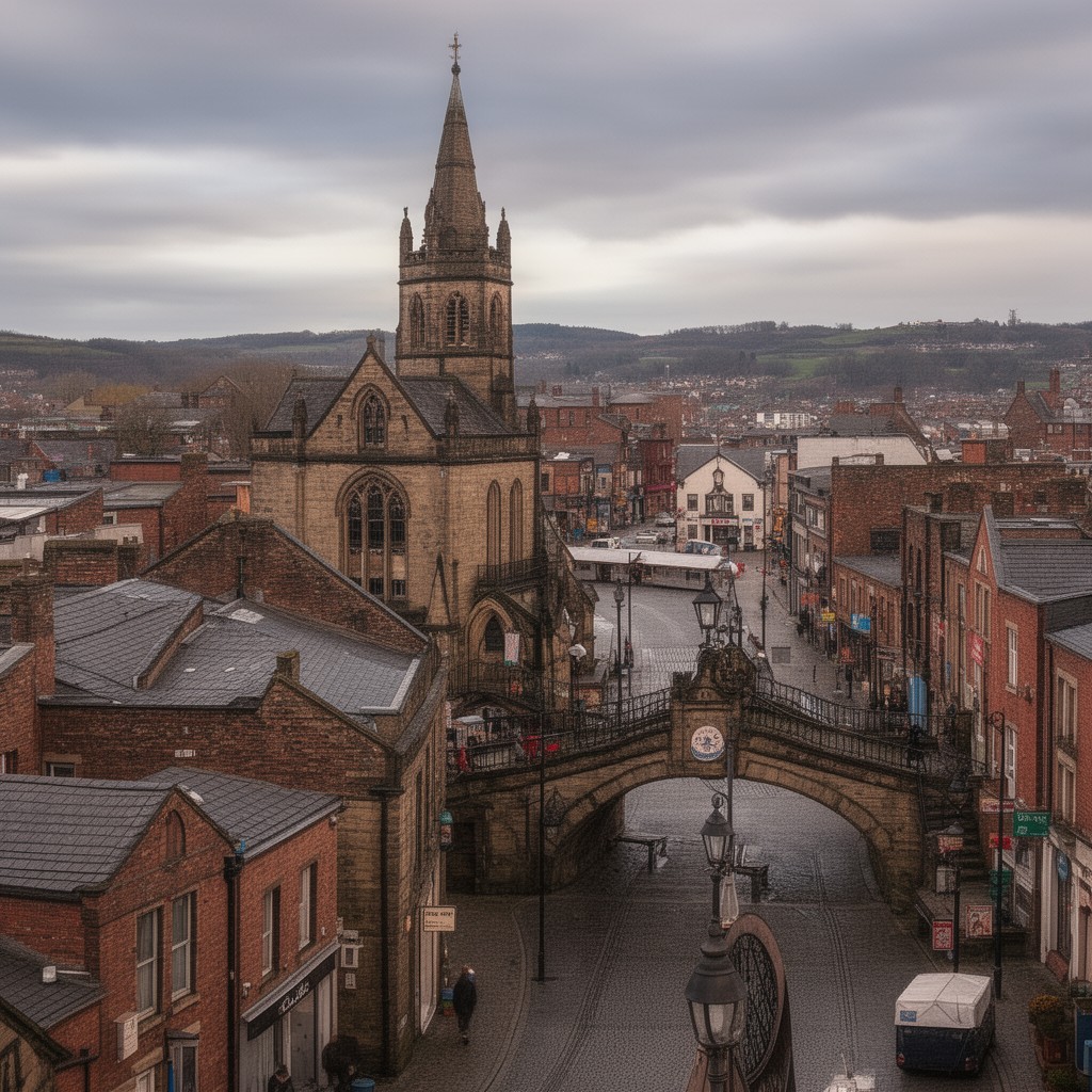 AI-generated illustration of Ashton-under-Lyne