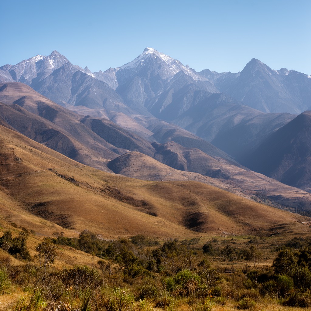 AI-generated illustration of Andes Mountains foothills