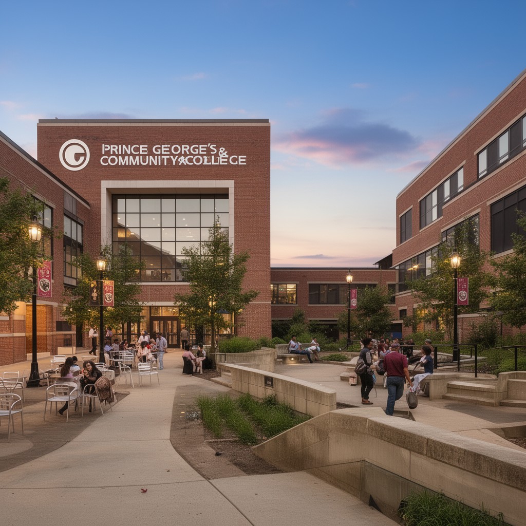 AI-generated illustration of Prince George’s Community College
