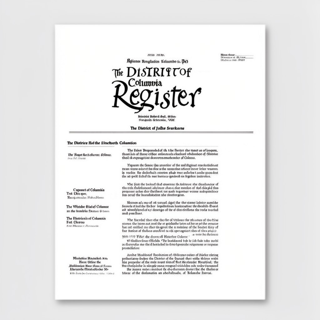 AI-generated illustration of District of Columbia Register