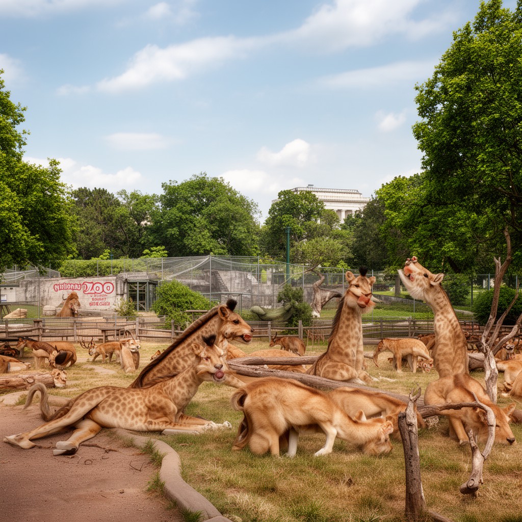 AI-generated illustration of National Zoo