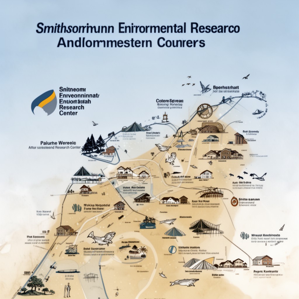 AI-generated illustration of Smithsonian Environmental Research Center
