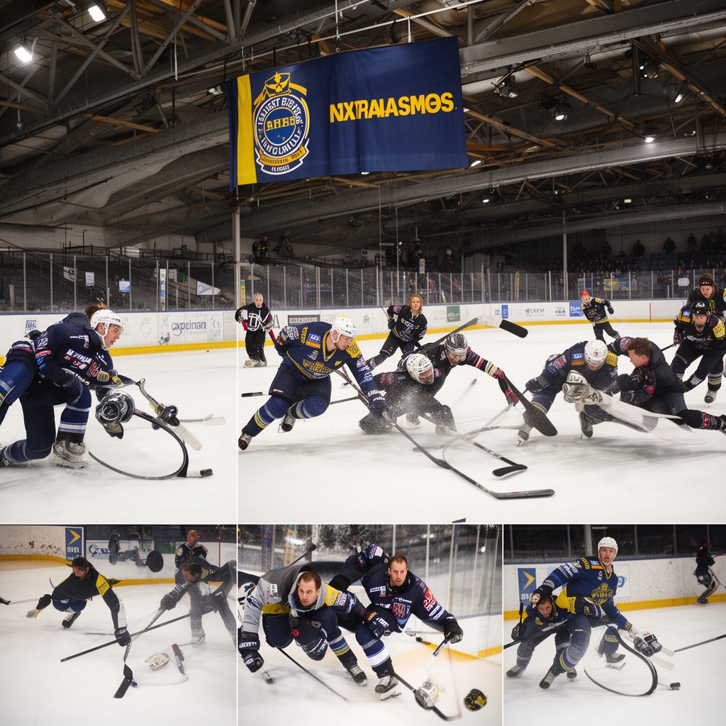 AI-generated illustration of Swedish Hockey League