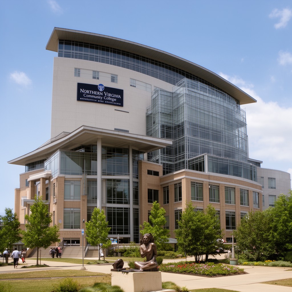 AI-generated illustration of Northern Virginia Community College