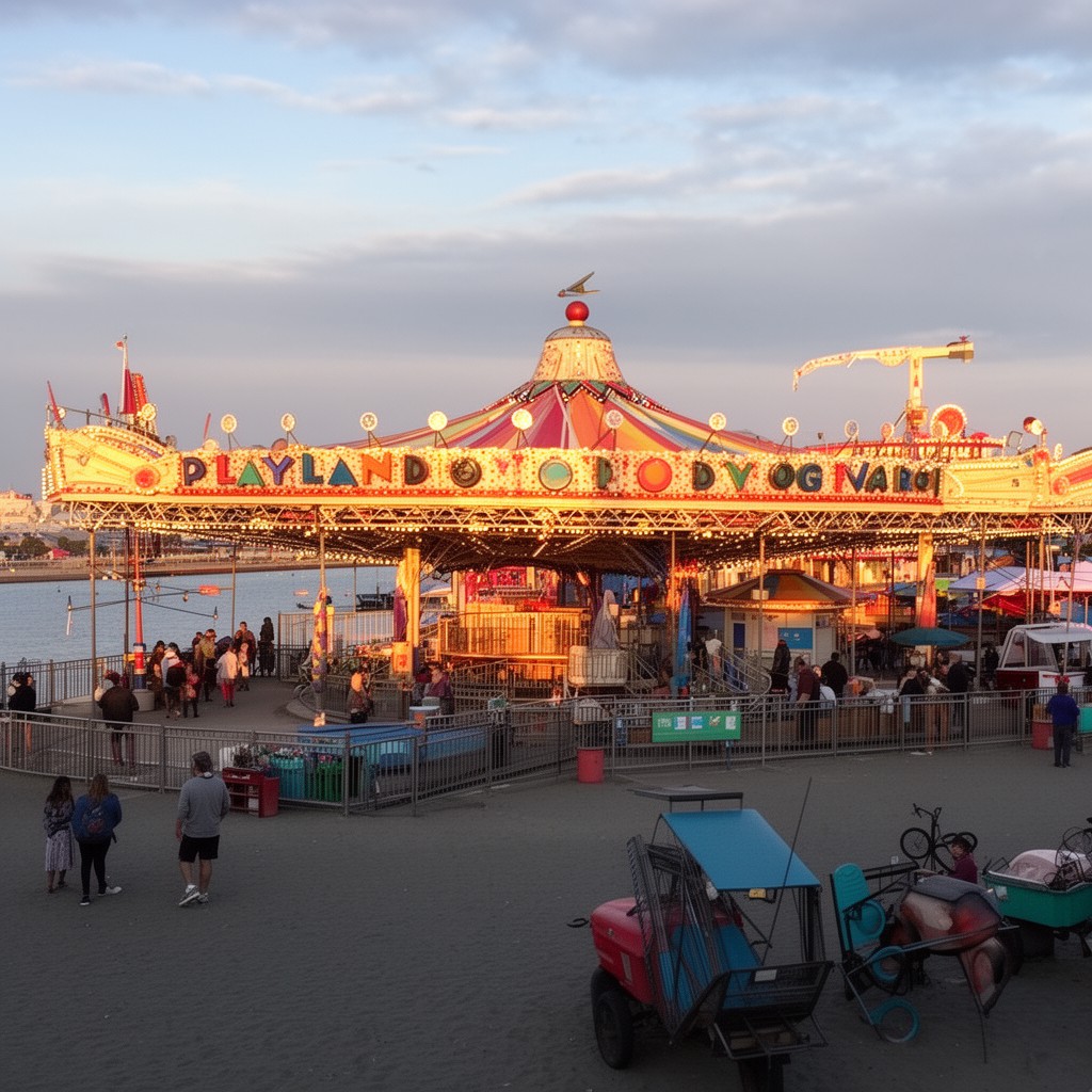 AI-generated illustration of Playland Park