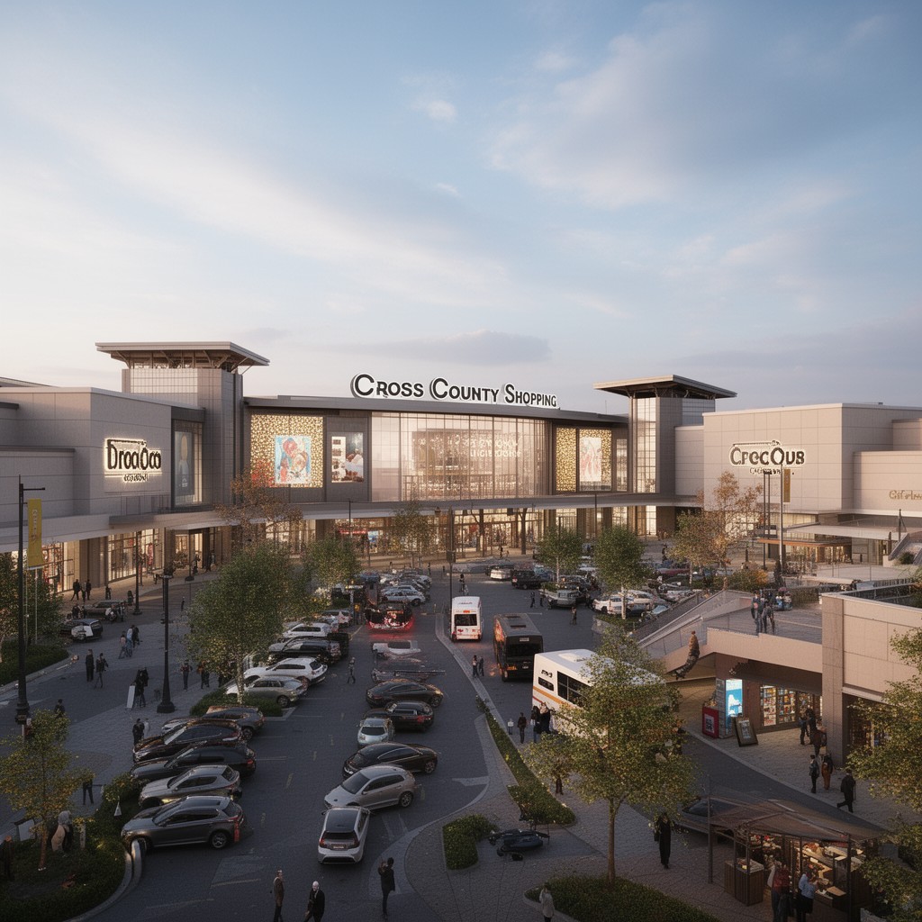 AI-generated illustration of Cross County Shopping Center