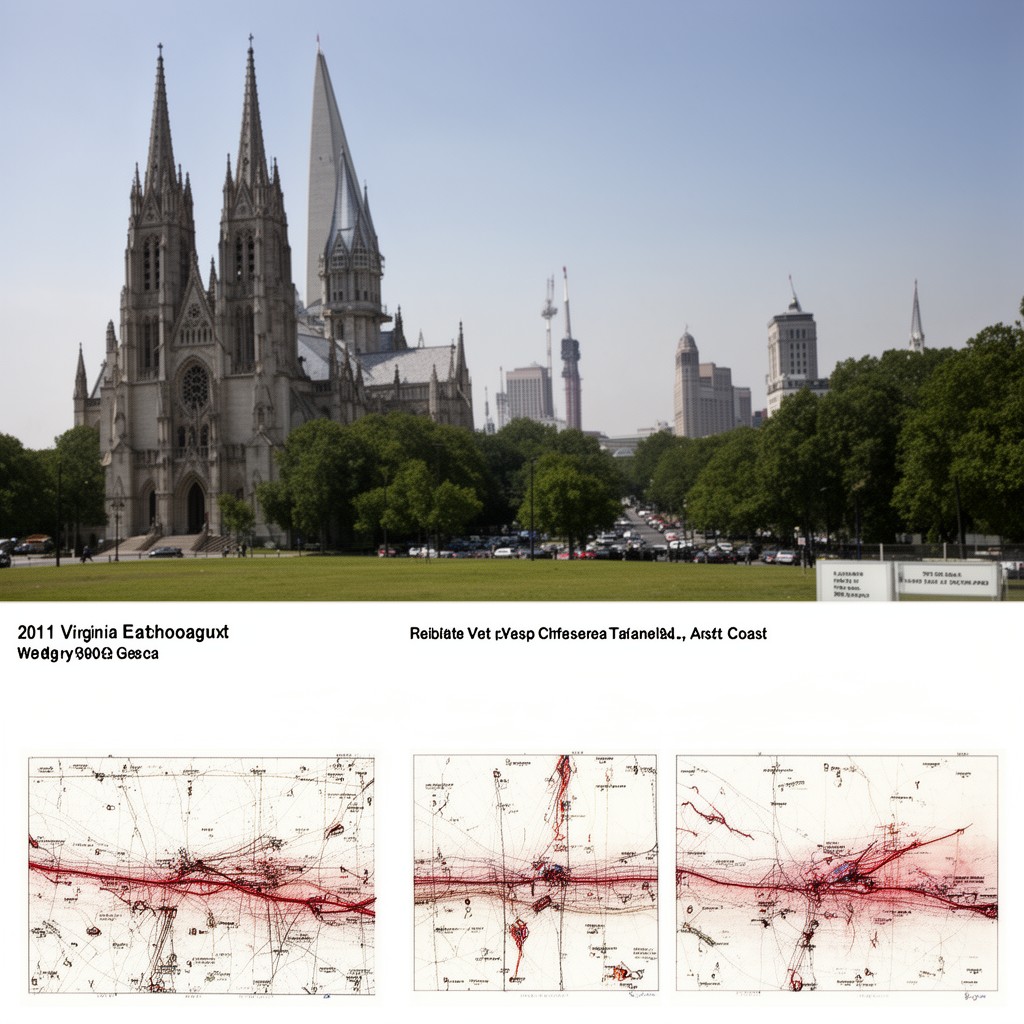 AI-generated illustration of 2011 Virginia earthquake