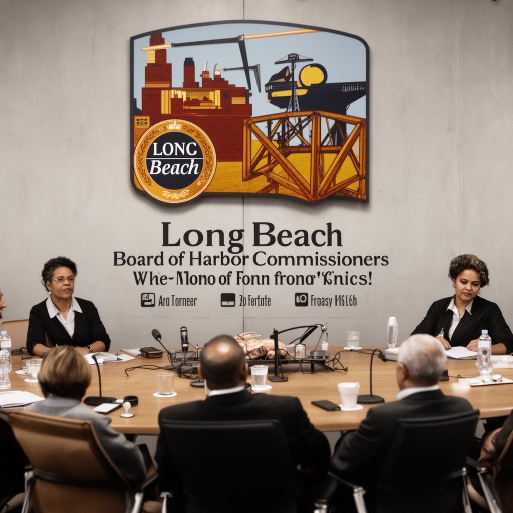 AI-generated illustration of Long Beach Board of Harbor Commissioners