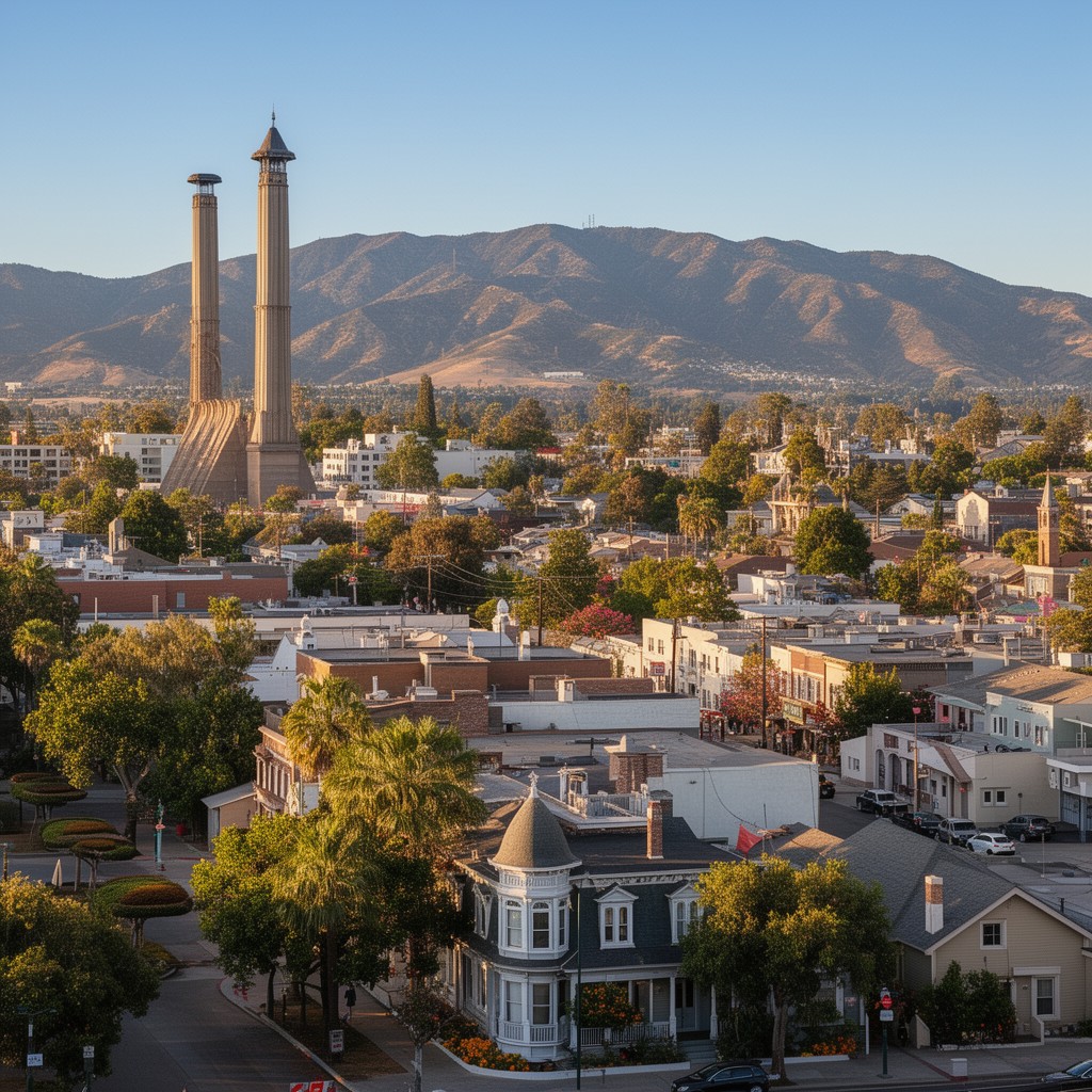 AI-generated illustration of city of Redlands, California