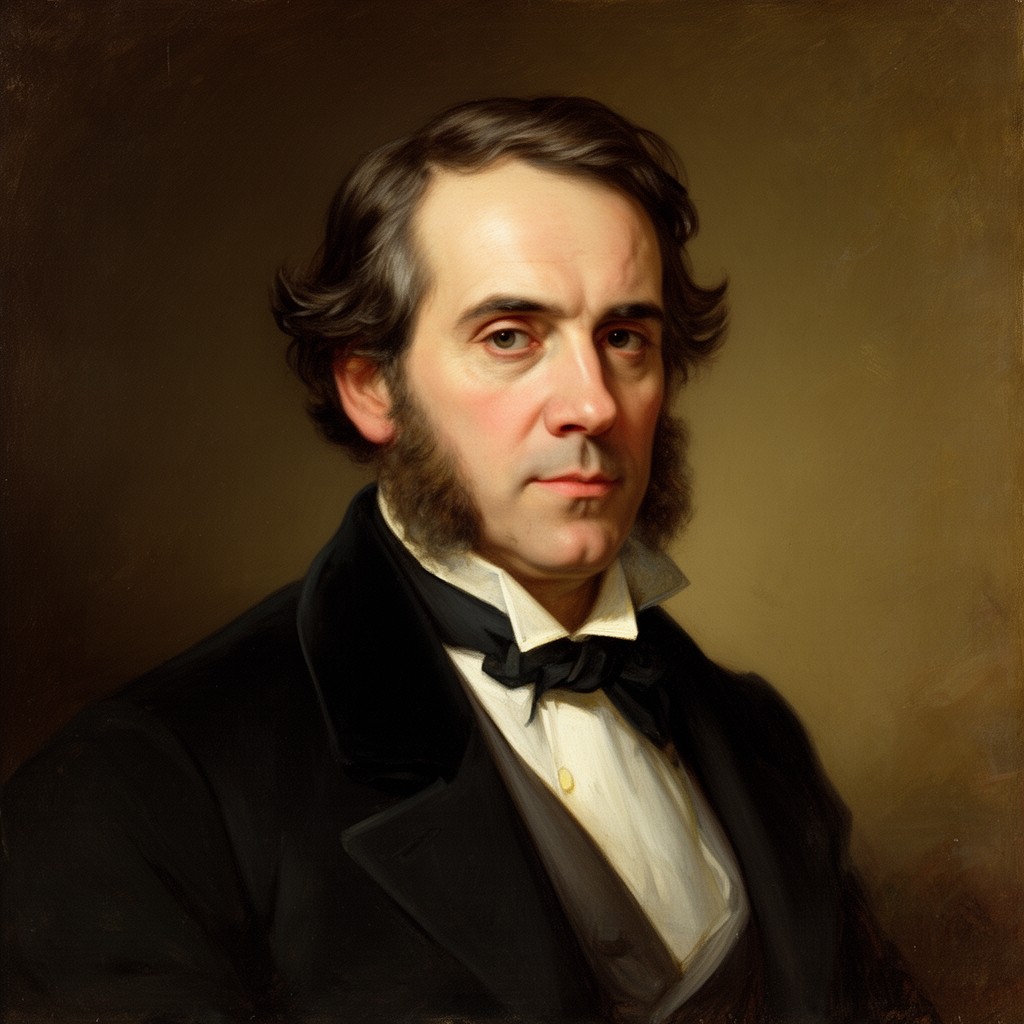 AI-generated illustration of Ernest Wadsworth Longfellow