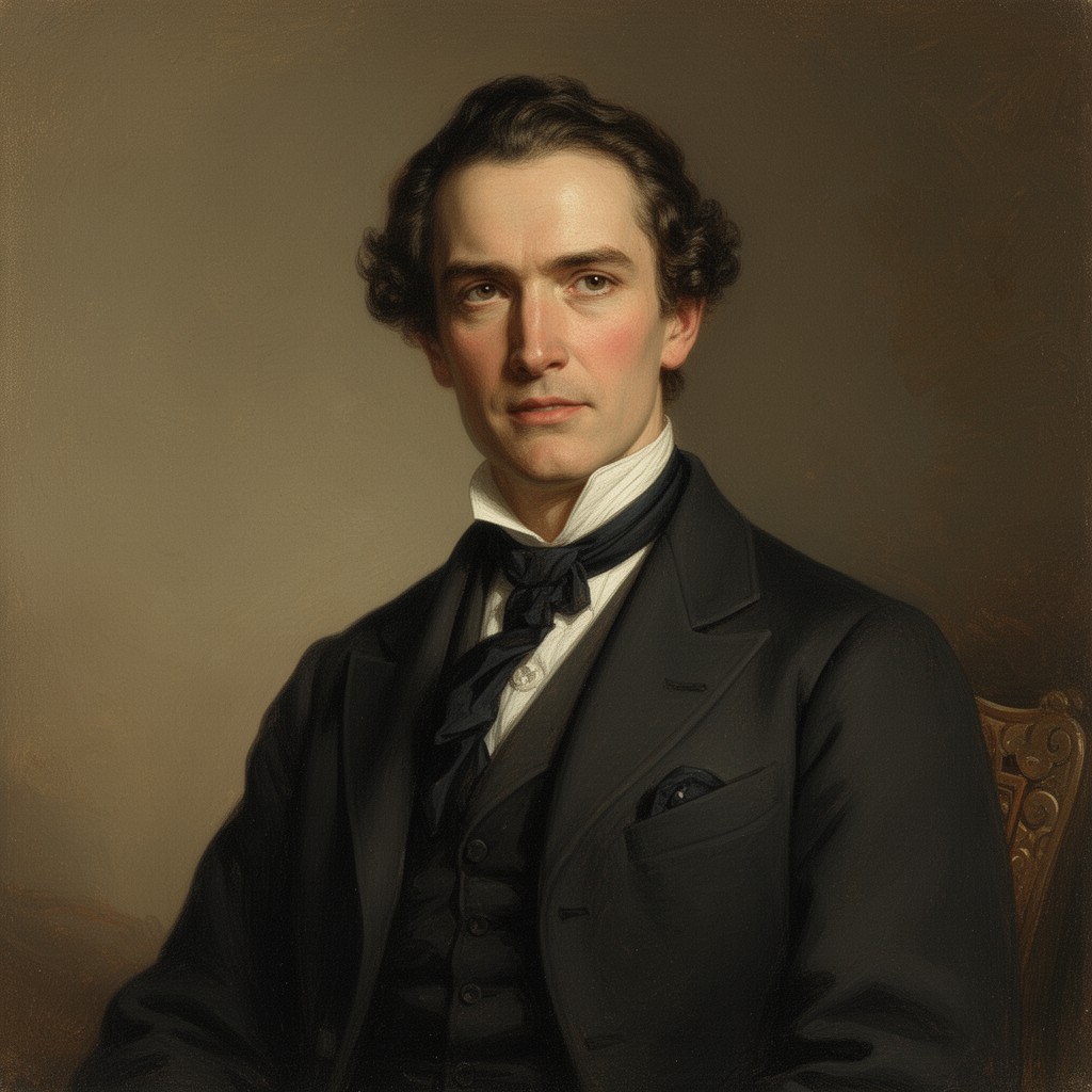 AI-generated illustration of Wilhelm Gauss
