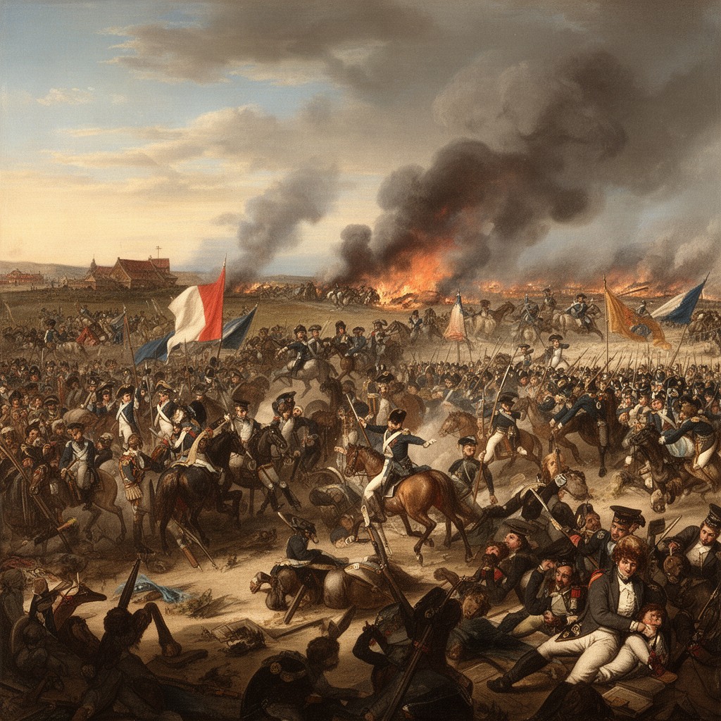 AI-generated illustration of French invasion of Russia