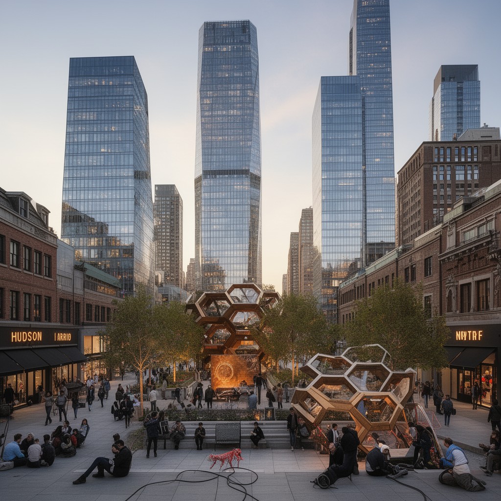 AI-generated illustration of Hudson Yards