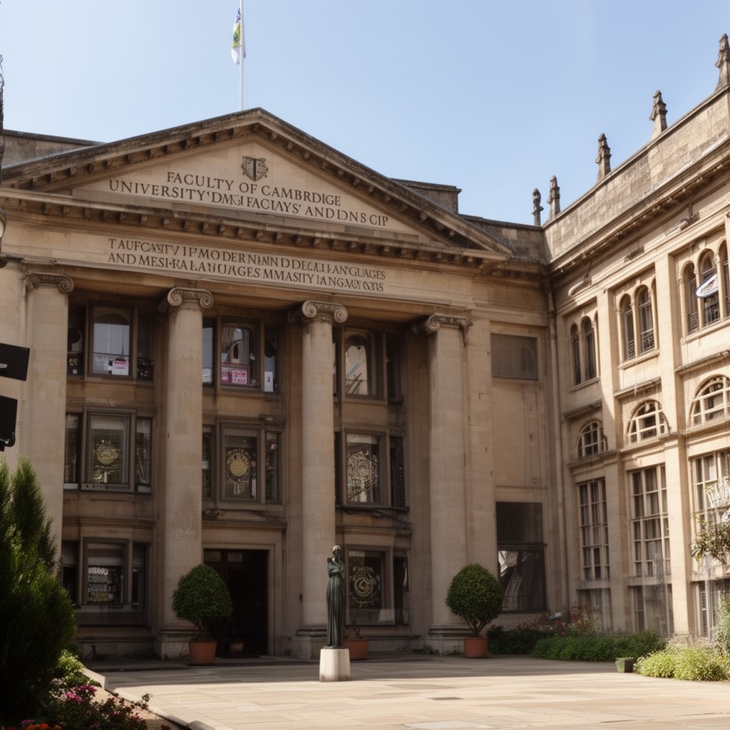 AI-generated illustration of Faculty of Modern and Medieval Languages and Linguistics, University of Cambridge
