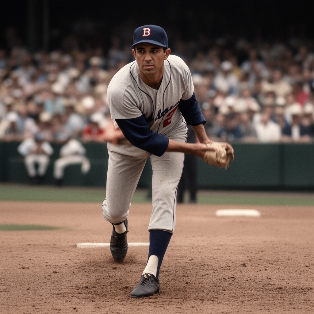 AI-generated illustration of Sandy Koufax