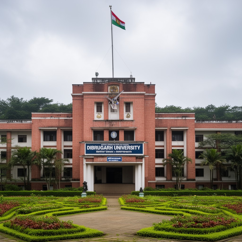 AI-generated illustration of Dibrugarh University