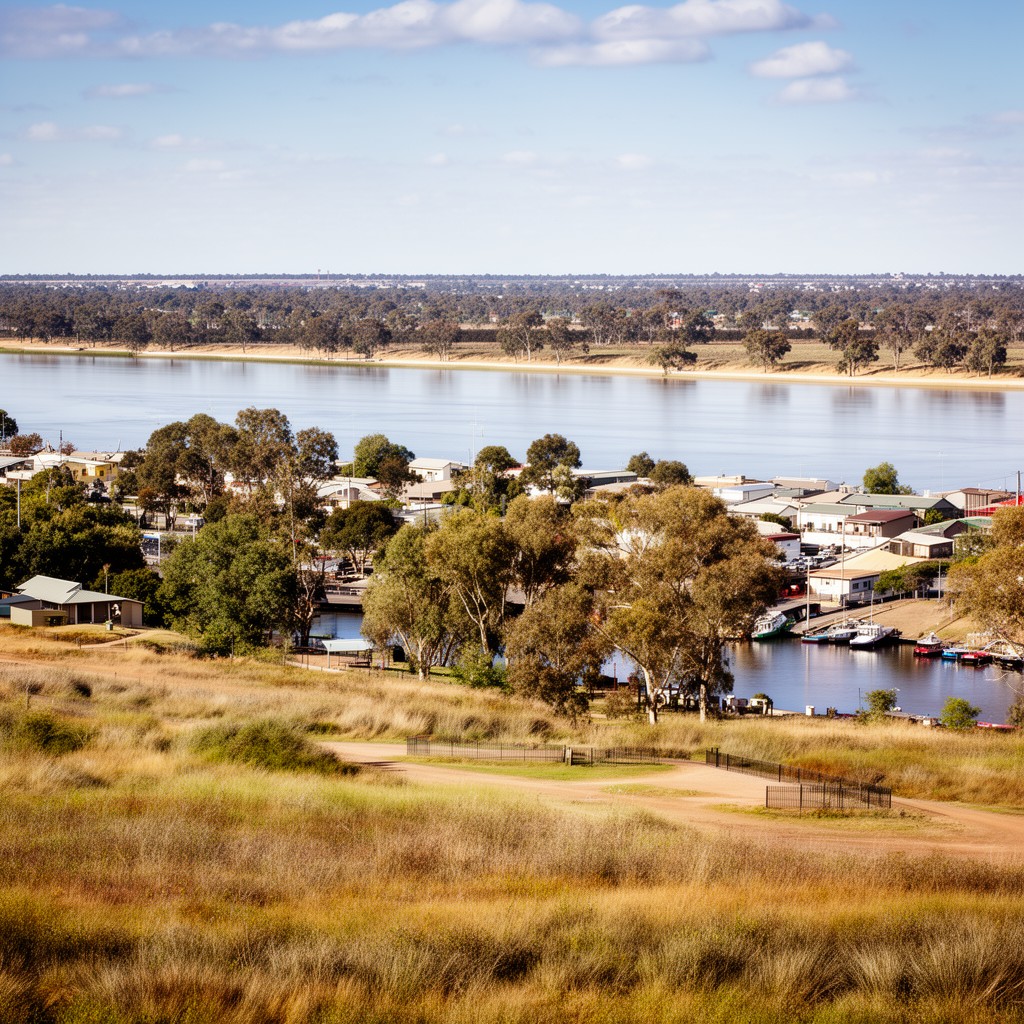 AI-generated illustration of Swan Hill