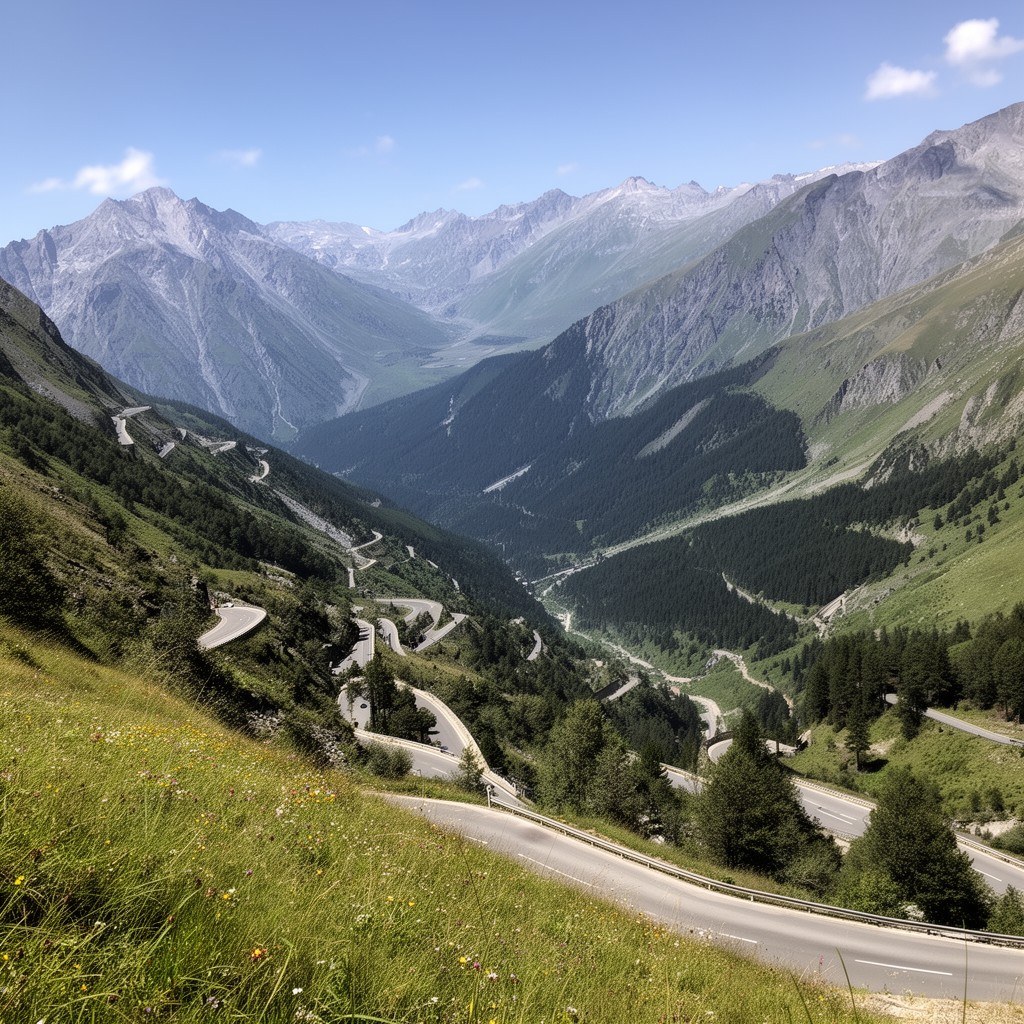 AI-generated illustration of Col de Larche
