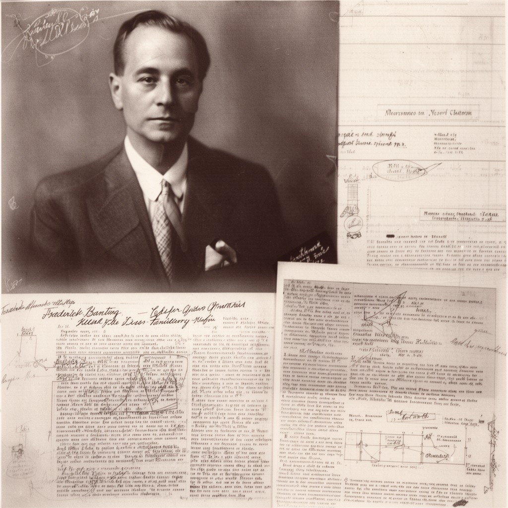 AI-generated illustration of Frederick Banting