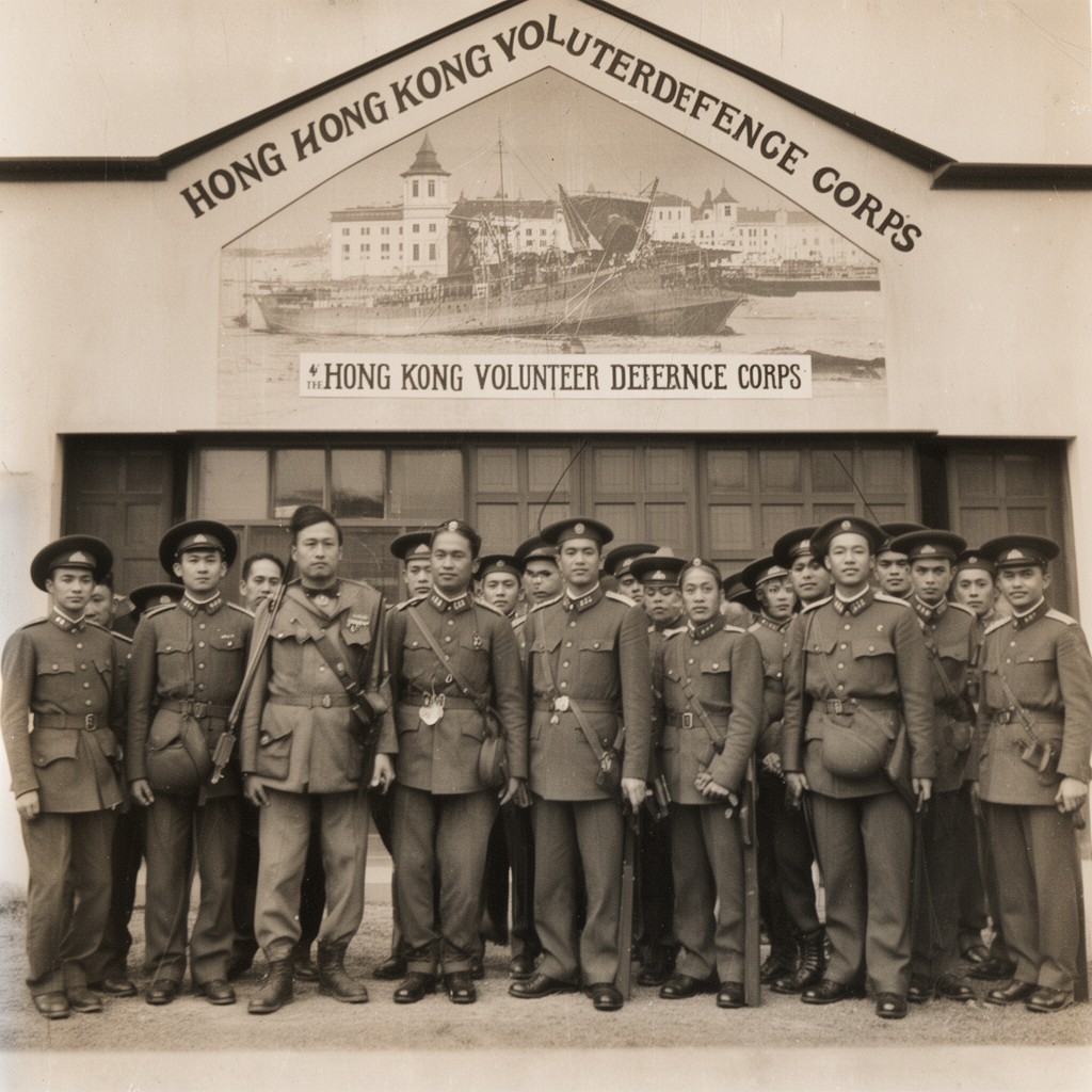 AI-generated illustration of Hong Kong Volunteer Defence Corps