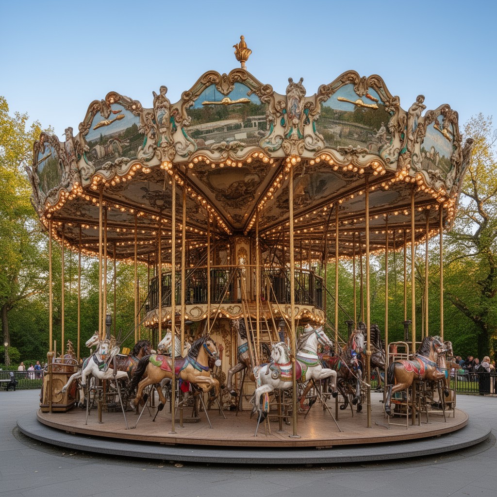 AI-generated illustration of Central Park Carousel