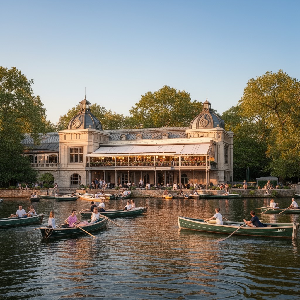 AI-generated illustration of Loeb Boathouse