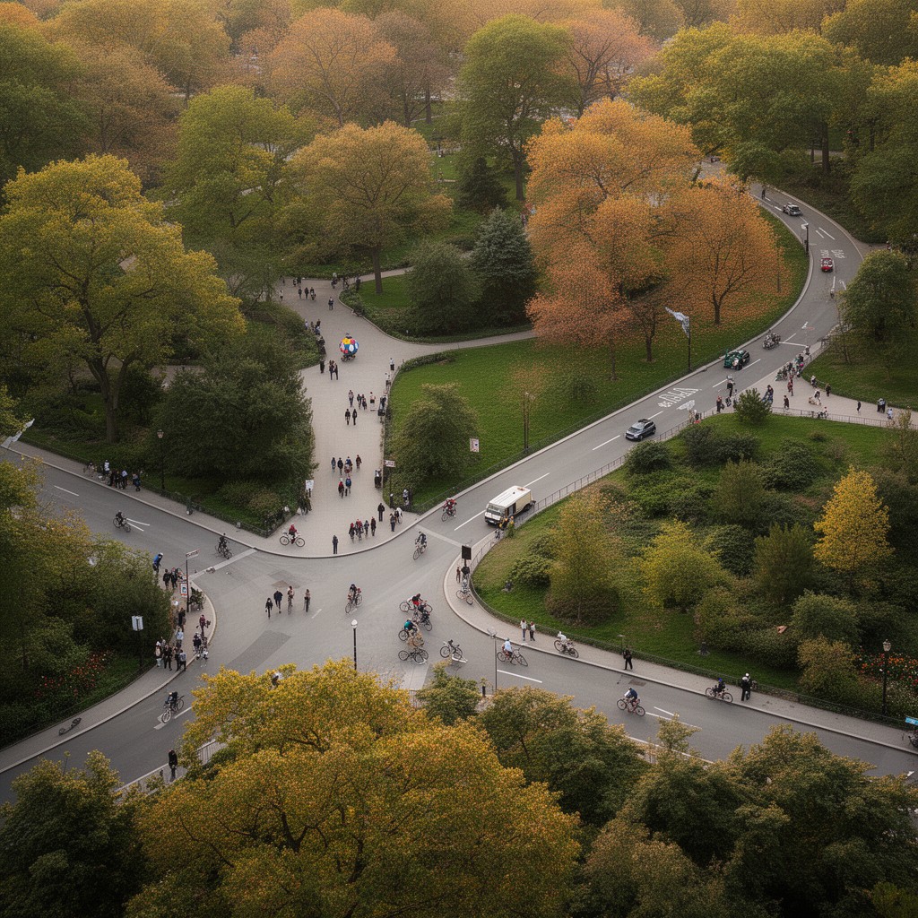 AI-generated illustration of Central Park Drives