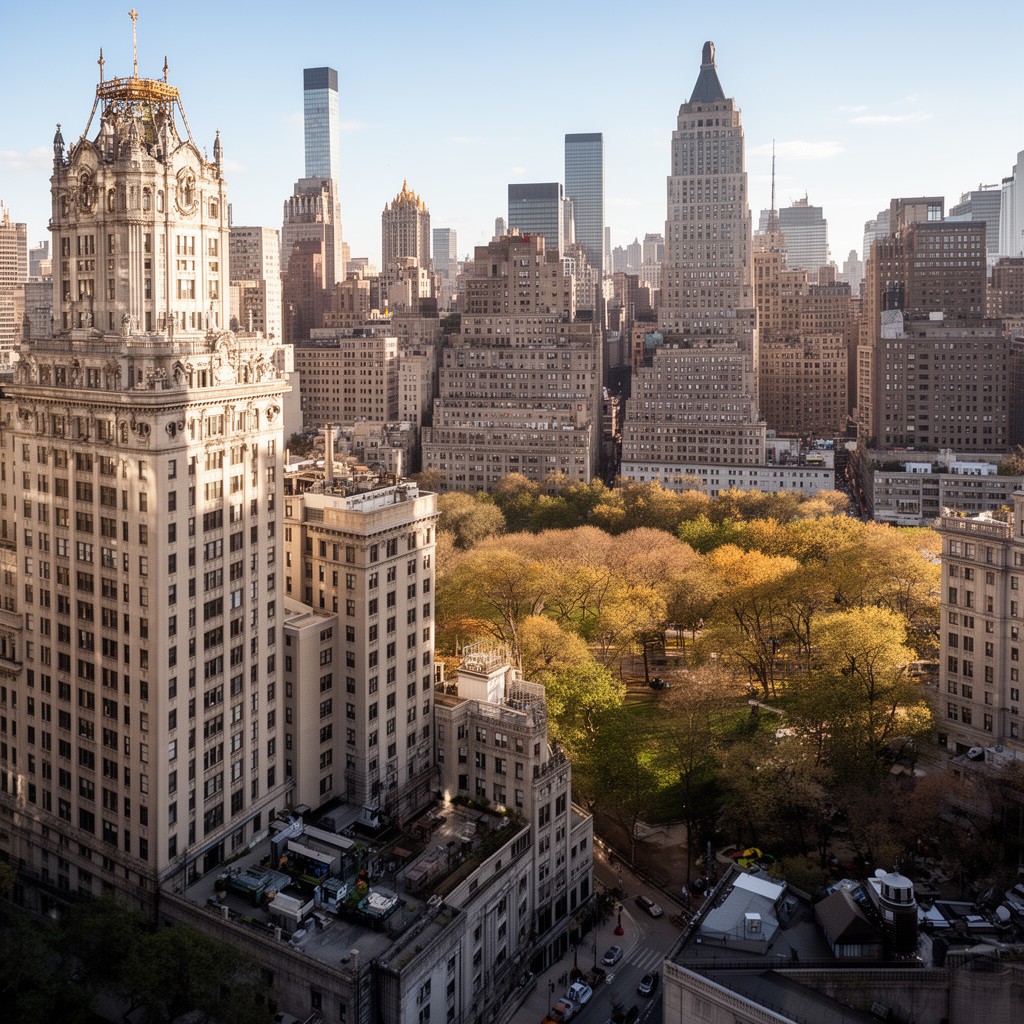 AI-generated illustration of Central Park West Historic District (adjacent)