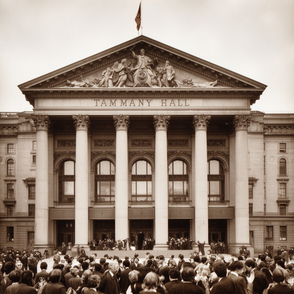 AI-generated illustration of Tammany Hall