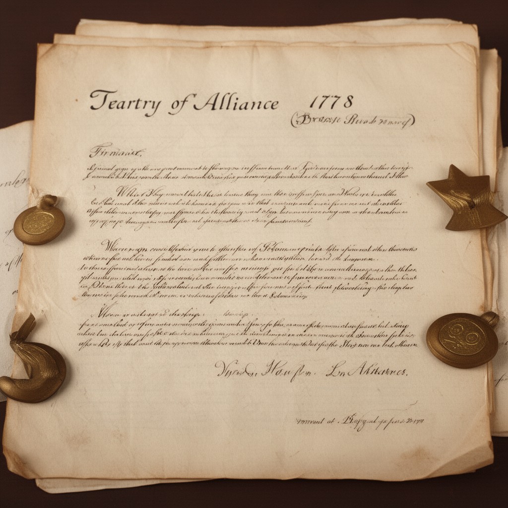 AI-generated illustration of Treaty of Alliance (1778)