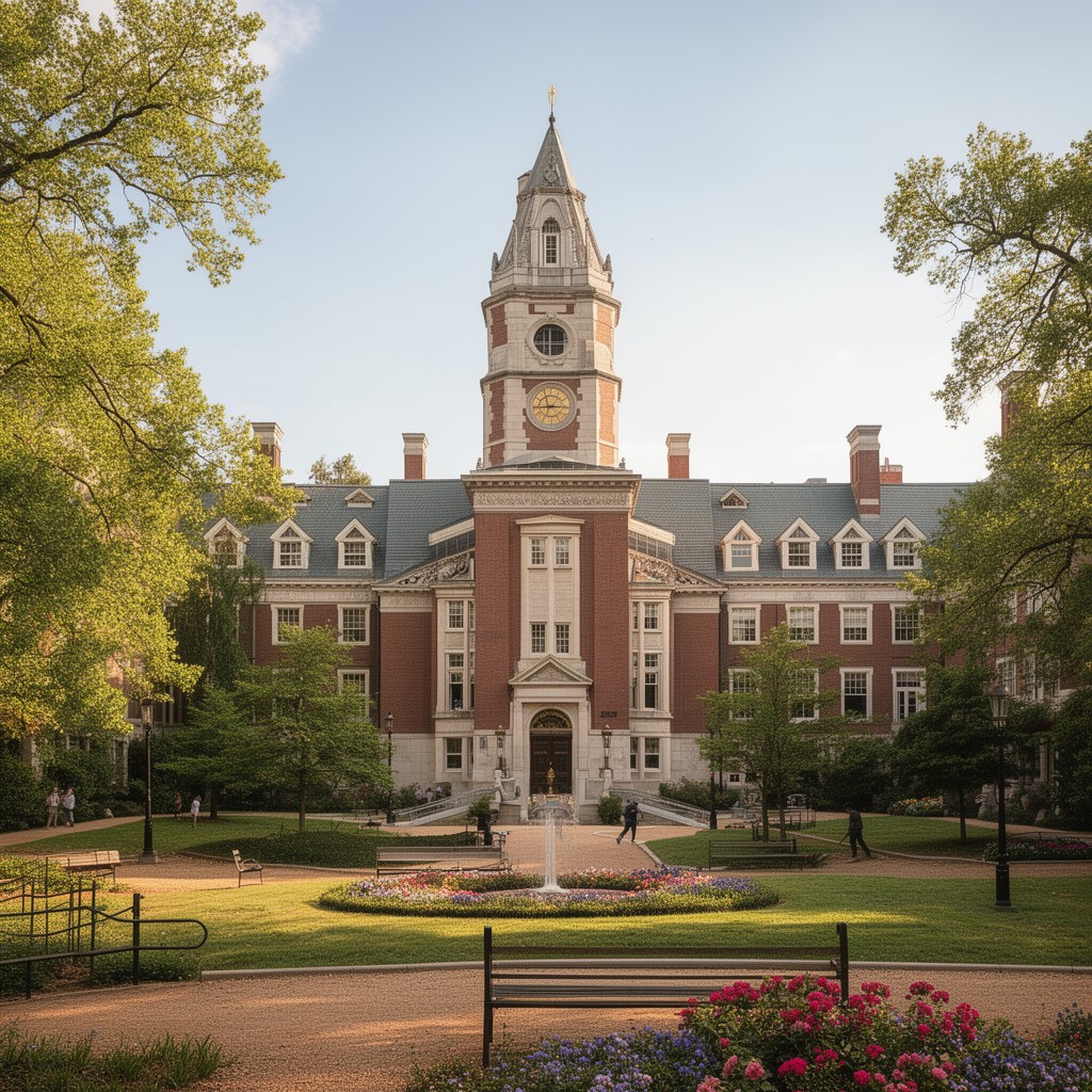 AI-generated illustration of Homewood campus