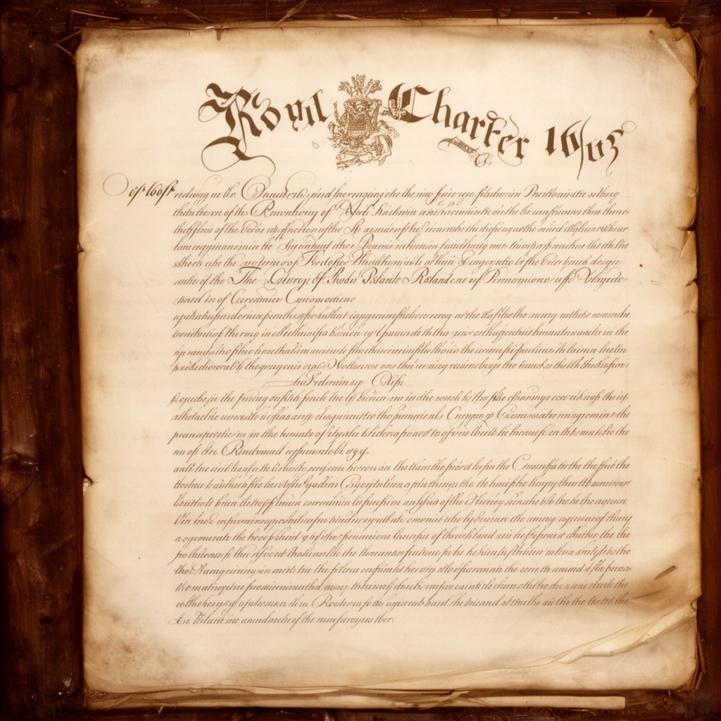 AI-generated illustration of Royal Charter of 1663