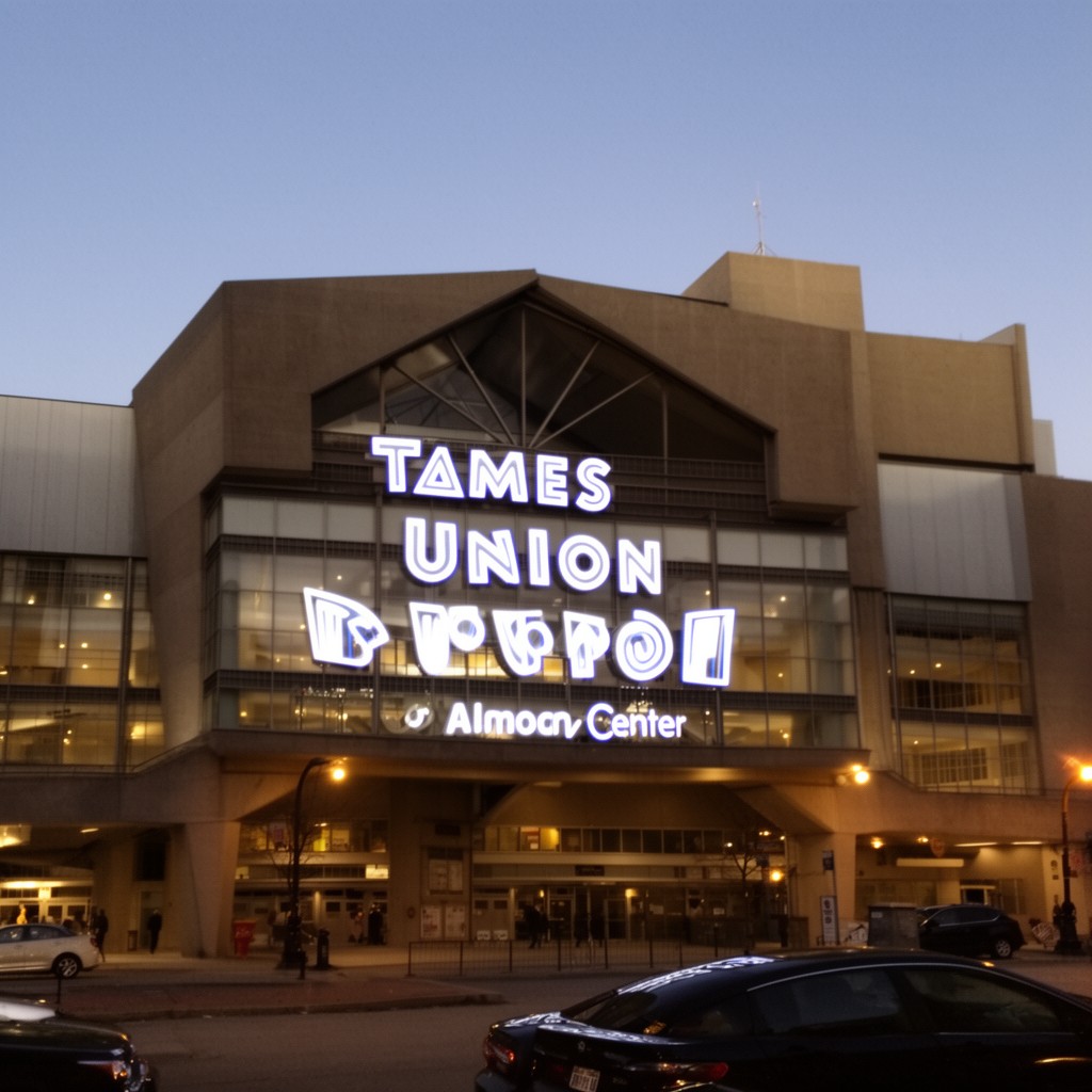 AI-generated illustration of Times Union Center