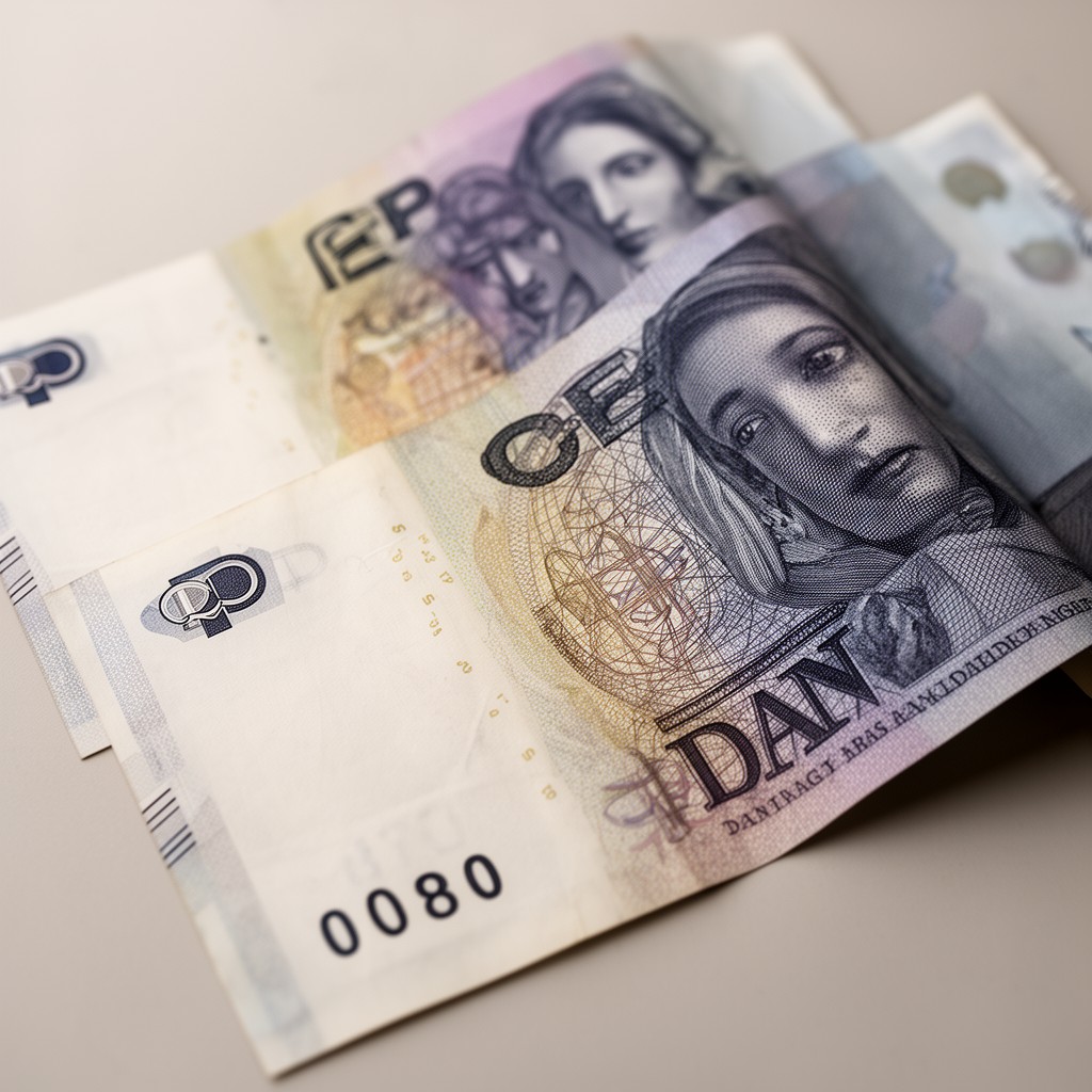AI-generated illustration of Danish krone