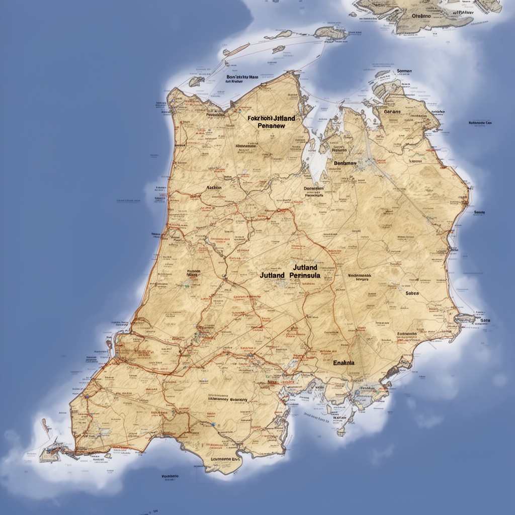 AI-generated illustration of Jutland Peninsula