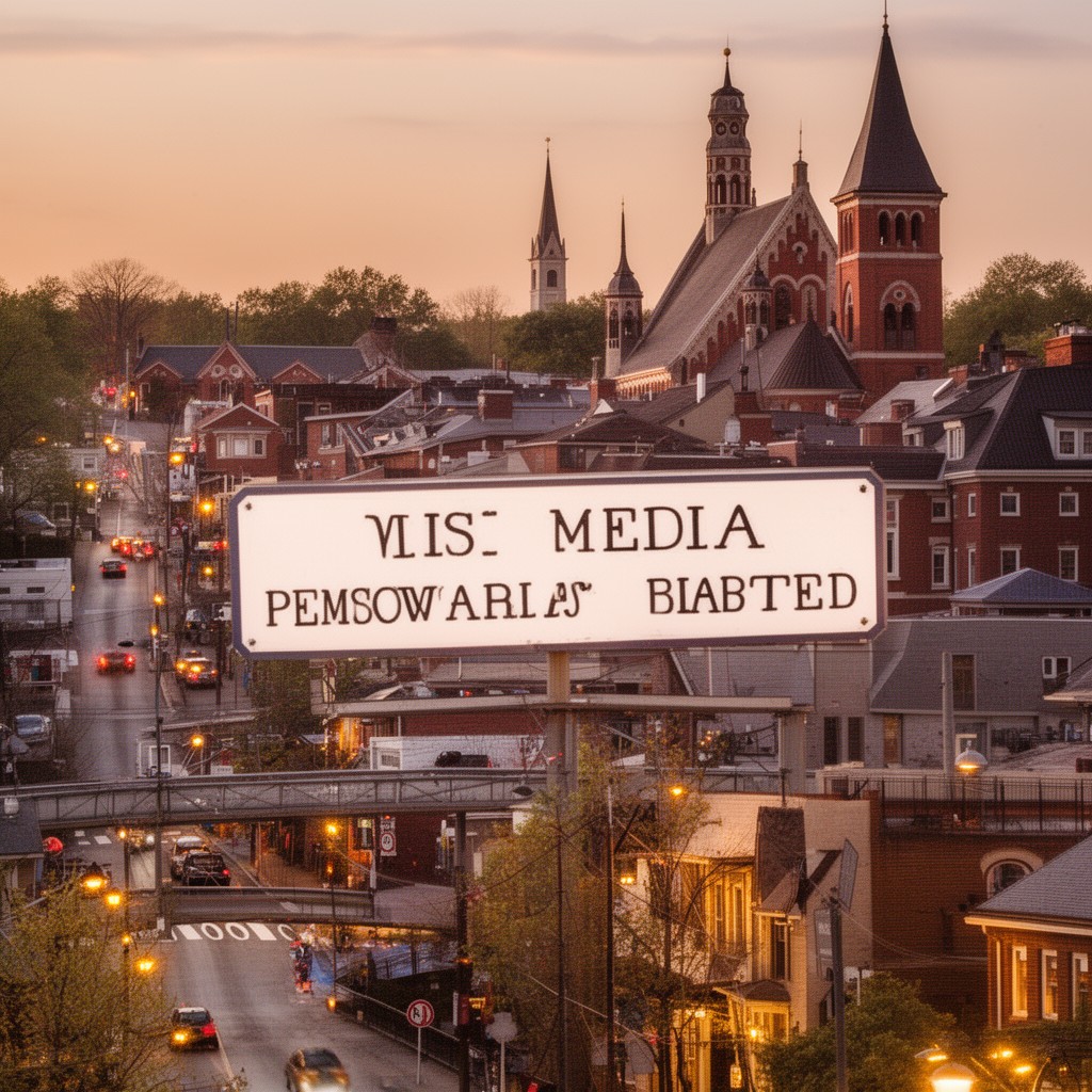 AI-generated illustration of Media, Pennsylvania