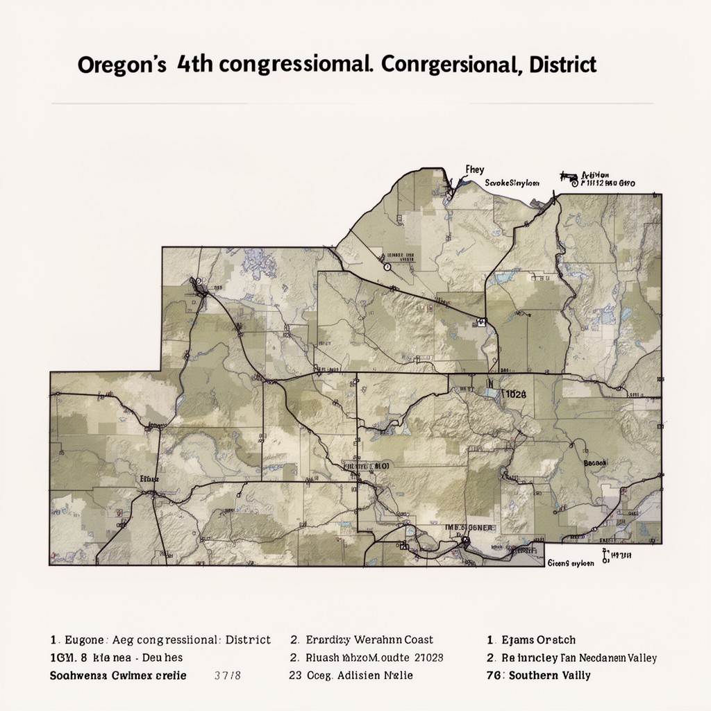 AI-generated illustration of Oregon's 4th congressional district