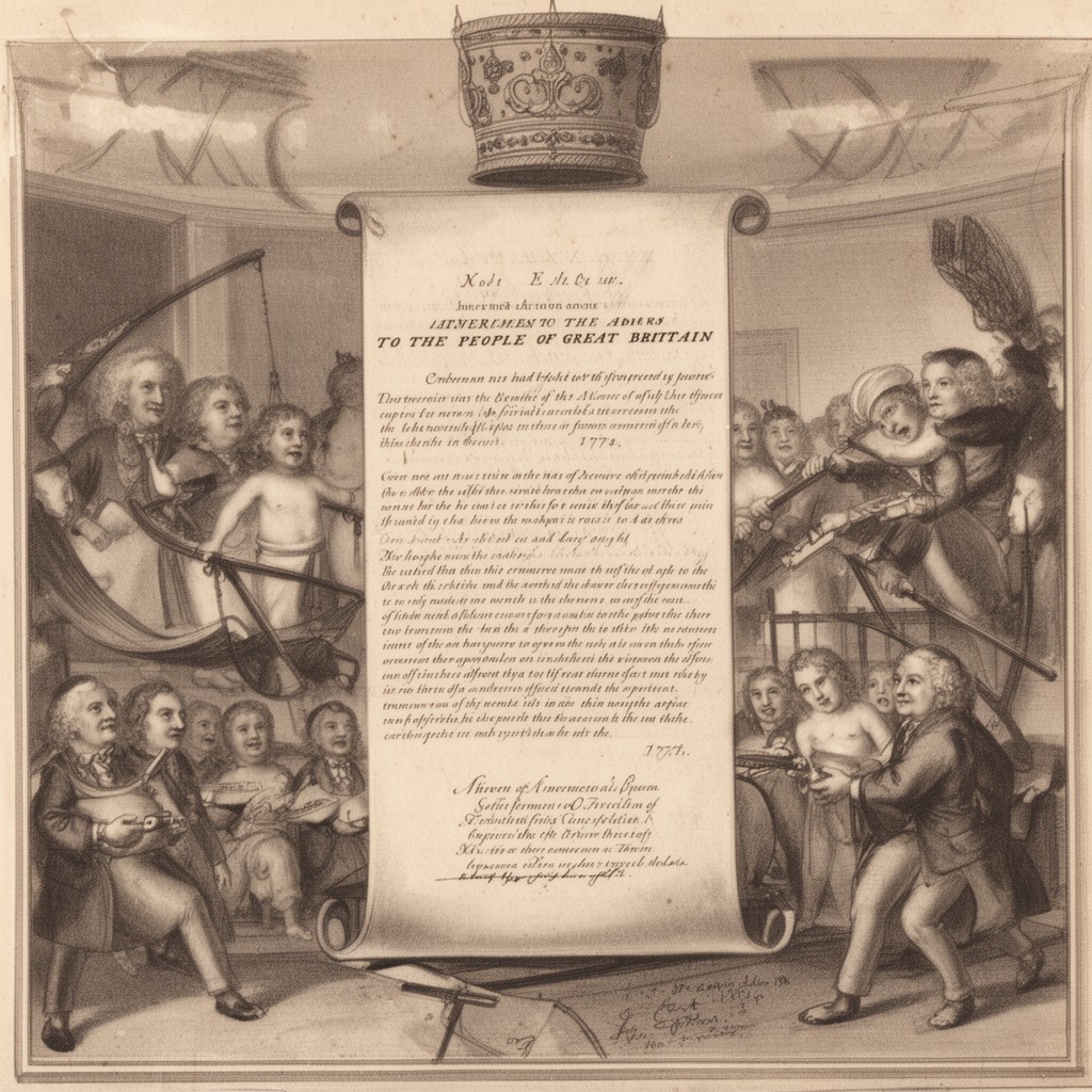 AI-generated illustration of Address to the People of Great Britain