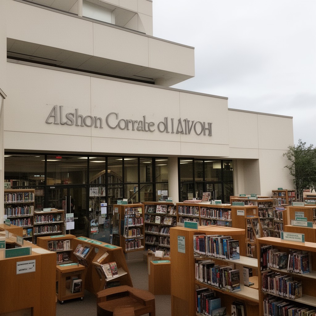 AI-generated illustration of Corvallis-Benton County Public Library
