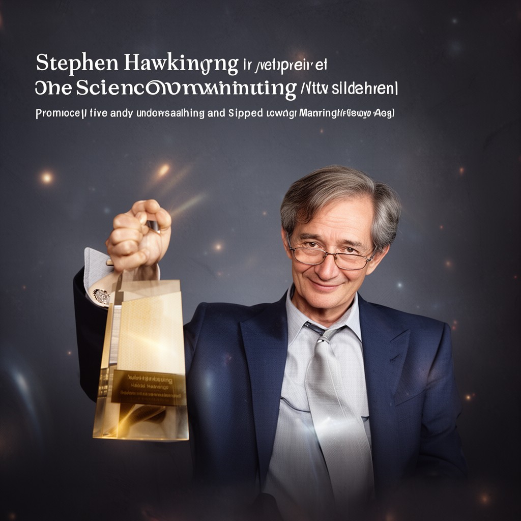 AI-generated illustration of Stephen Hawking Medal for Science Communication