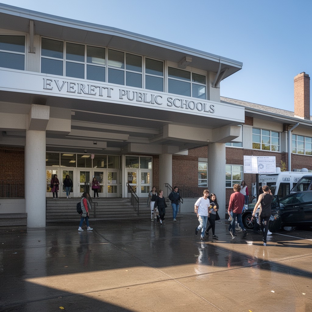 AI-generated illustration of Everett Public Schools