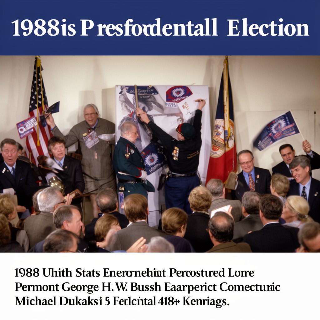 AI-generated illustration of 1988 United States presidential election