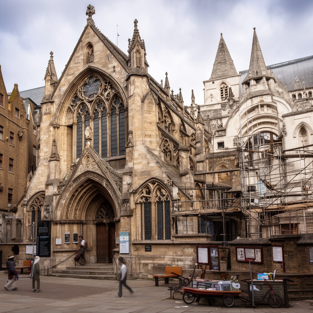AI-generated illustration of St Saviour, Southwark